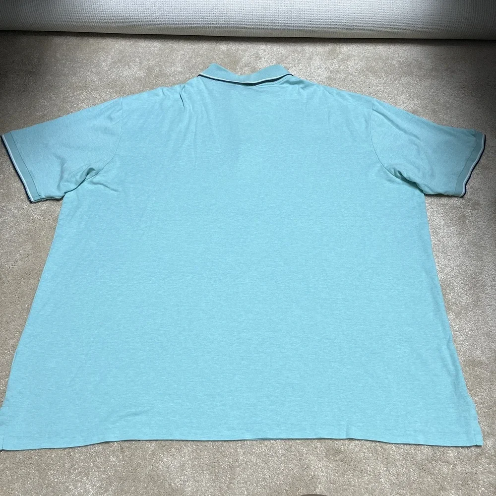 Polo Ralph Lauren Mens Polo Button Up turquoise big and tall Size 3XL flesh pony